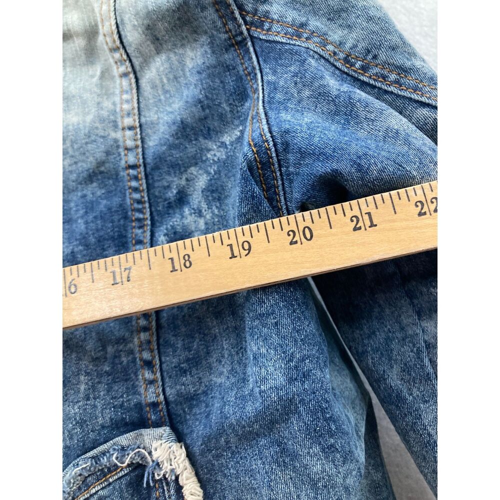 Jordan Craig Legacy Edition Men's X-Large Distressed Denim Jacket Blue Ripped - Picture 7 of 11